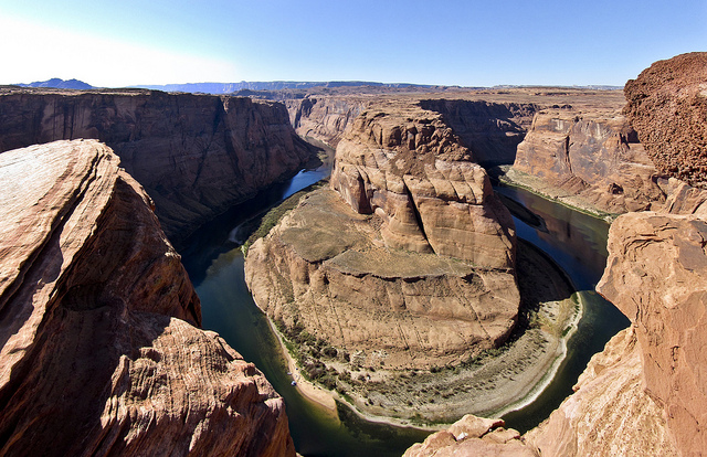 blick auf den horseshoe bend, arizona